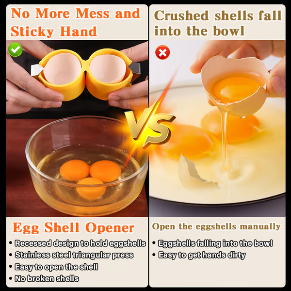 🔥🔥🔥Limited-time 😮‍💨 Buy 1 Get 1 Free ！！！🍳 Quick Egg Cracker Tool – Open Hundreds Of Eggs Faster & Cleaner 🔥.