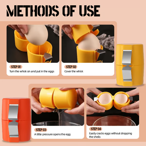 🔥🔥🔥Limited-time 😮‍💨 Buy 1 Get 1 Free ！！！🍳 Quick Egg Cracker Tool – Open Hundreds Of Eggs Faster & Cleaner 🔥.