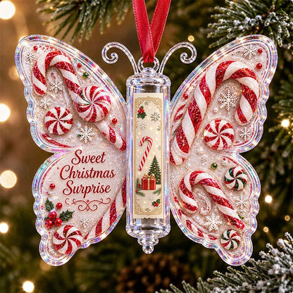 🔥Last Day 49% OFF🦋💵 Christmas Cash Gift Butterfly Ornament – Holiday Money Holder Keepsake 🎄✨