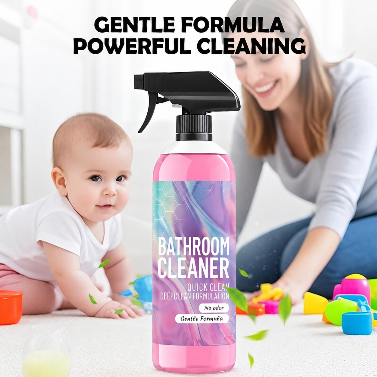 🌟🌟 Bathroom Cleaner: Sparkle in Seconds, No Harsh Fumes